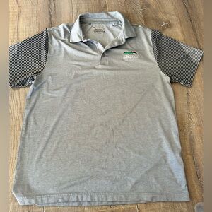 Under Armour Gray Striped Men's Polo Shirt
